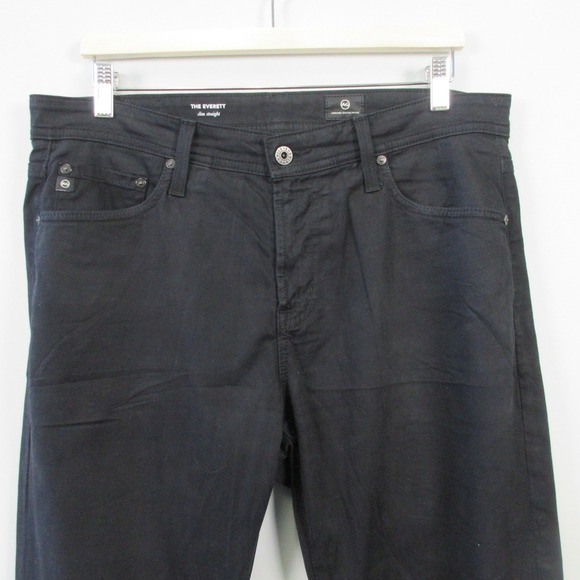 AG Adriano Goldschmied Men's Slim Straight Jeans - Black - Picture 13 of 13